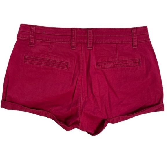 Abercrombie & Fitch Women’s Burgundy Low Rise Shorts 2/26W - Picture 2 of 7